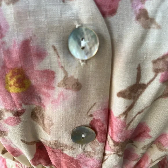 Vintage Rabbit Designs Cottage-Core Romantic Candlelight Pink Floral Dress 8 - Picture 9 of 11